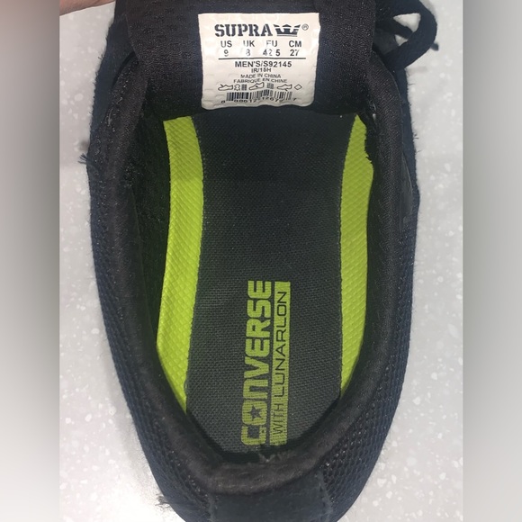 Mens Black Suede Supra Stacks Vulc II Skateboarding Sneakers- 9 - Picture 6 of 6